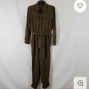 Aqua Women's Olive Green Jumpsuit SZ S NWT